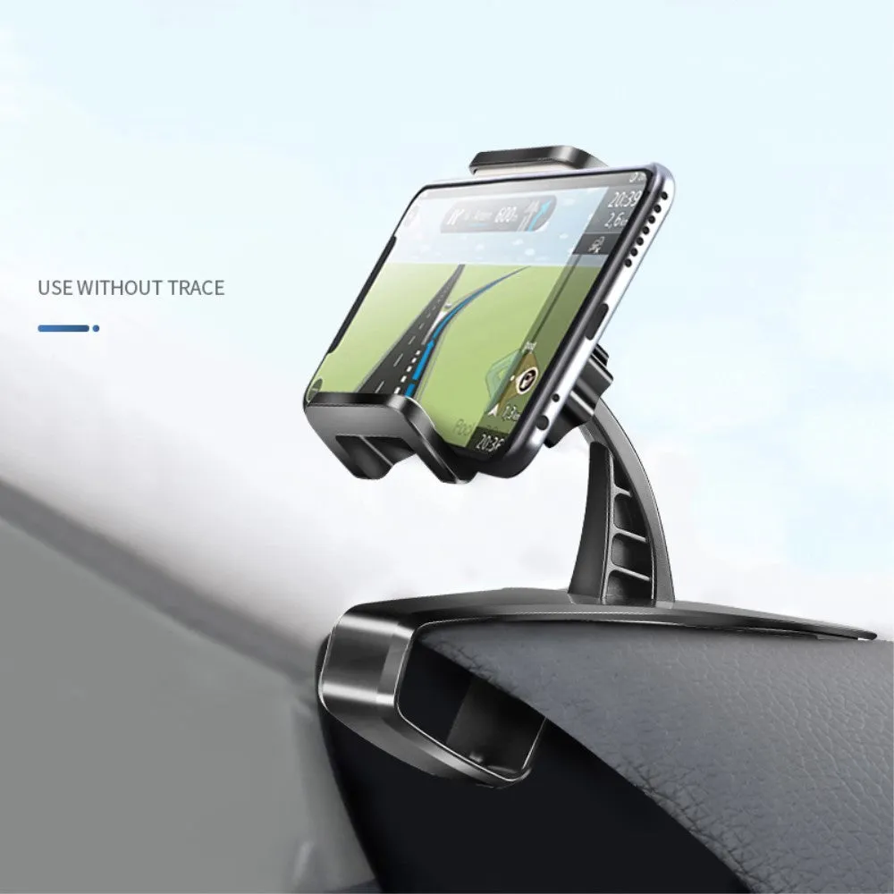3 in 1 Car GPS Smartphone Holder: Dashboard / Visor Clamp   AC Grid Clip for Goclever Quantum 3 550 Rugged (2019) - Black