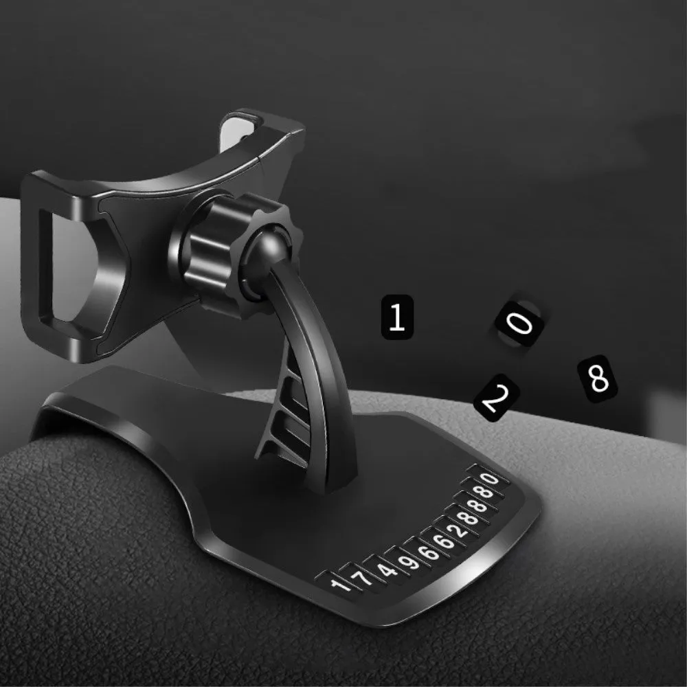 3 in 1 Car GPS Smartphone Holder: Dashboard / Visor Clamp   AC Grid Clip for Goclever Quantum 3 550 Rugged (2019) - Black