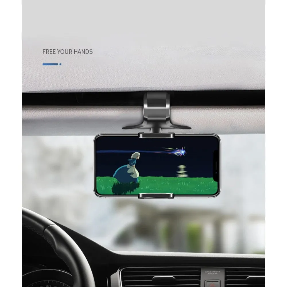 3 in 1 Car GPS Smartphone Holder: Dashboard / Visor Clamp   AC Grid Clip for Goclever Quantum 3 550 Rugged (2019) - Black