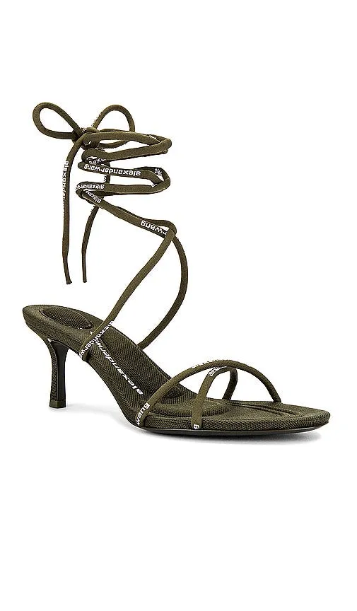 Alexander Wang Helix Strappy Sandal in Green