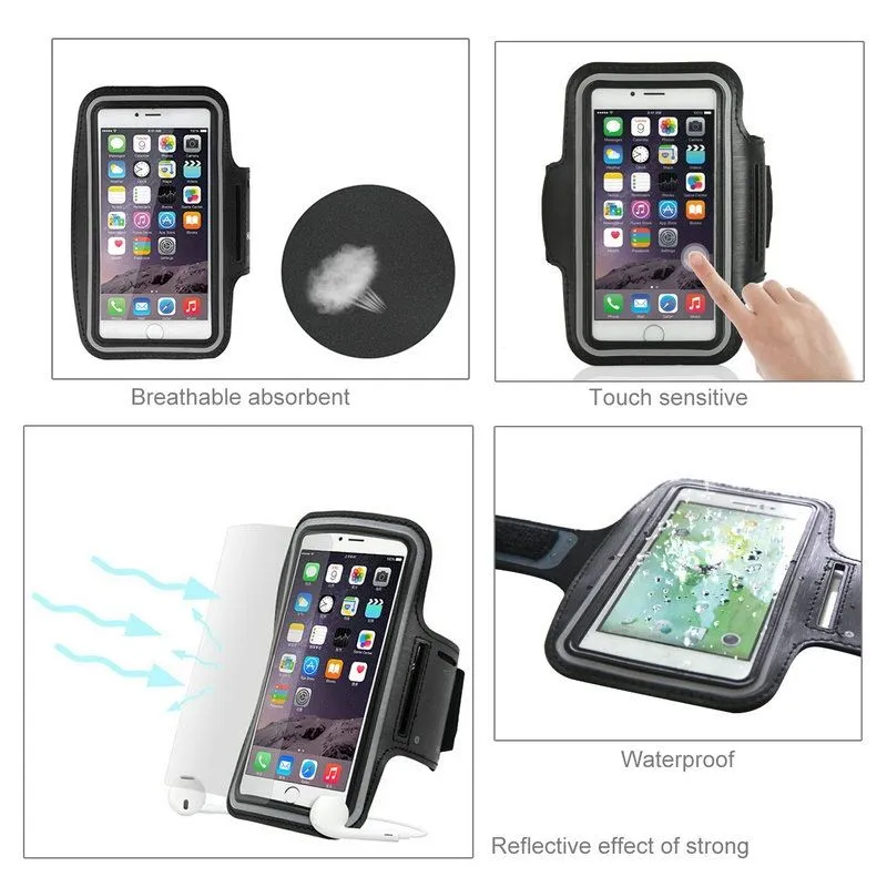 Armband Professional Cover Neoprene Waterproof Light Reflecting Wraparound Sport with Buckle for CAT S52 rugged (2020)