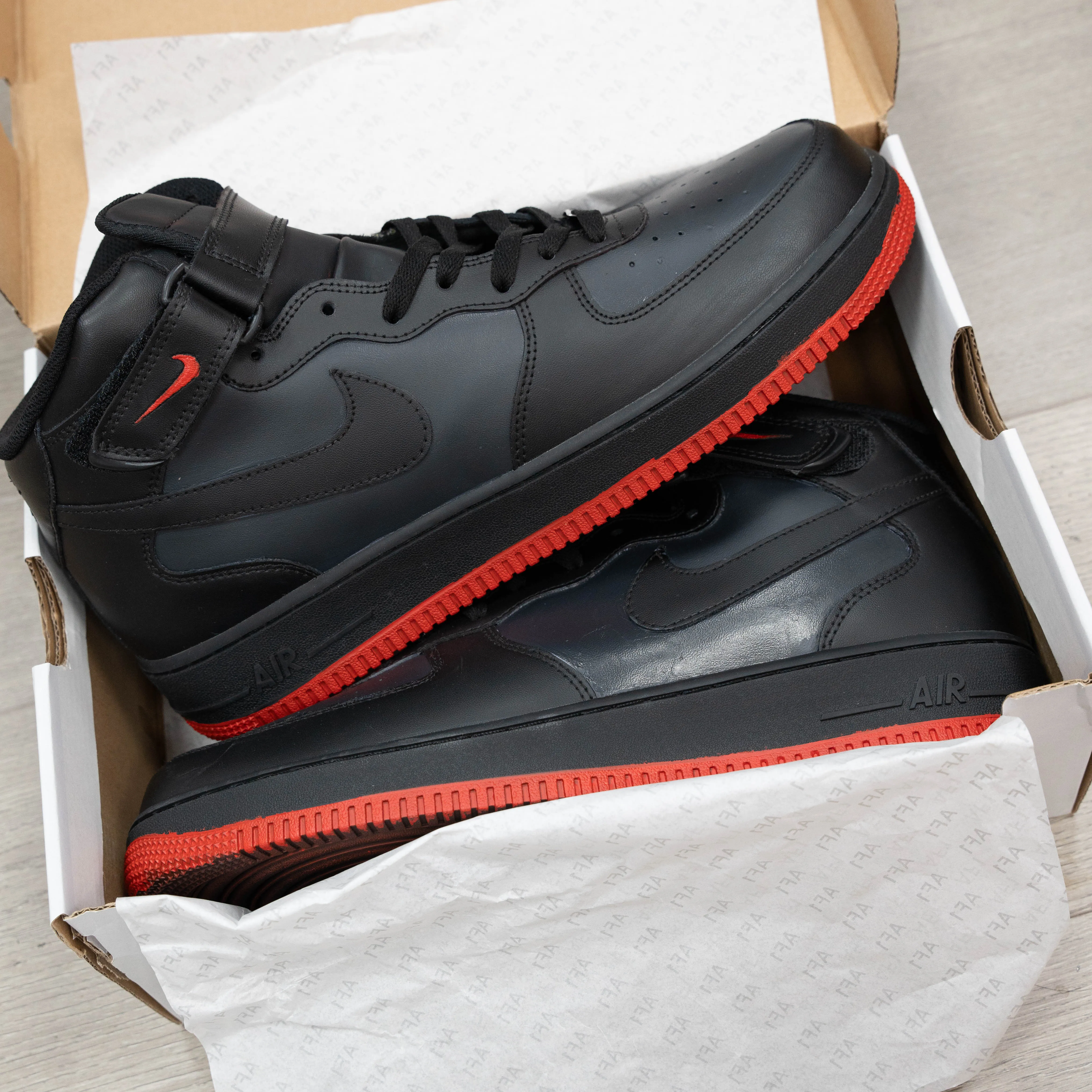 Black Red Two-color Custom Air Force 1