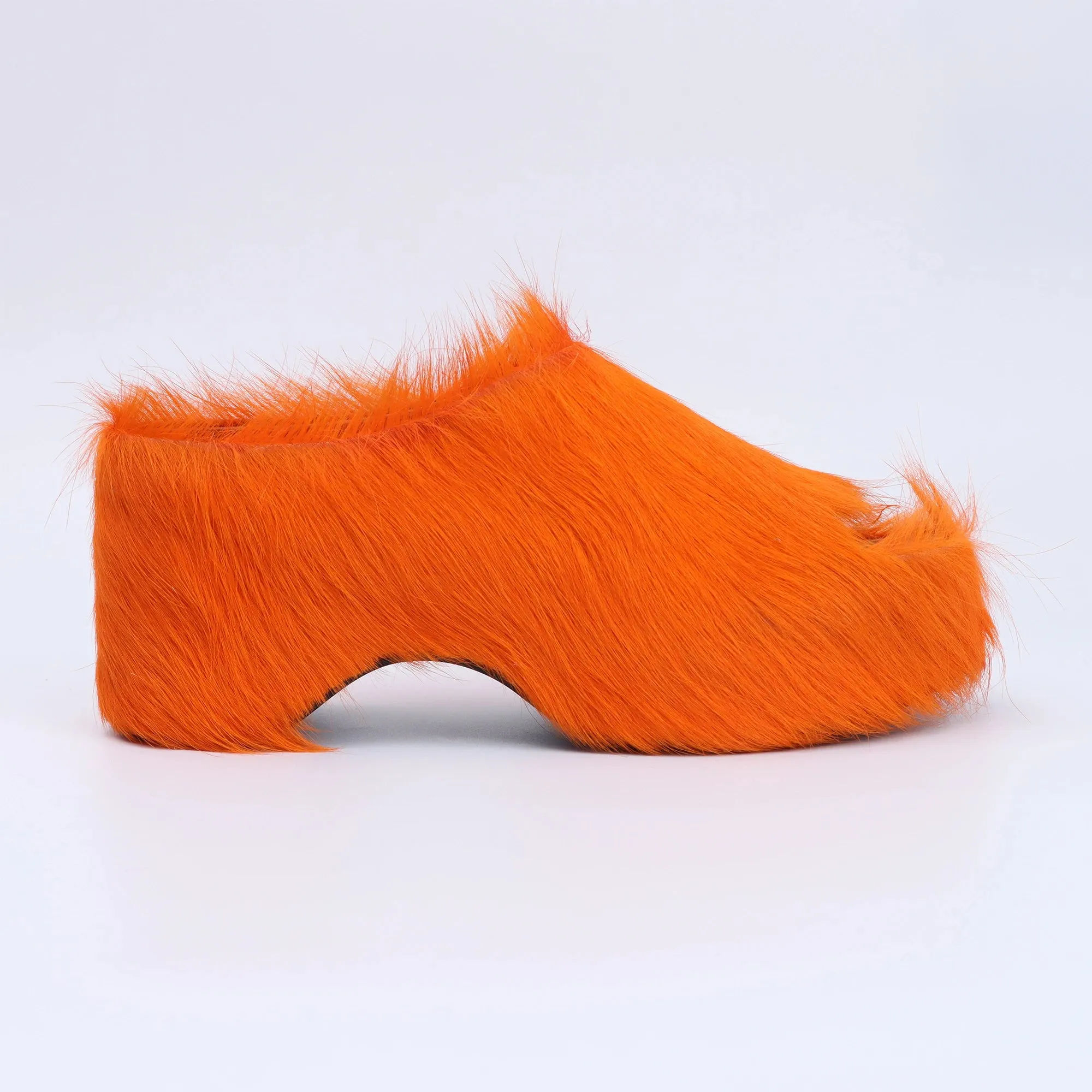 Designer Sandals Shoes Women Real Fur Platform Clogs Slides Sandals long Calf Hair Luxury Shoes Woman Designer Brand Casual Shoe