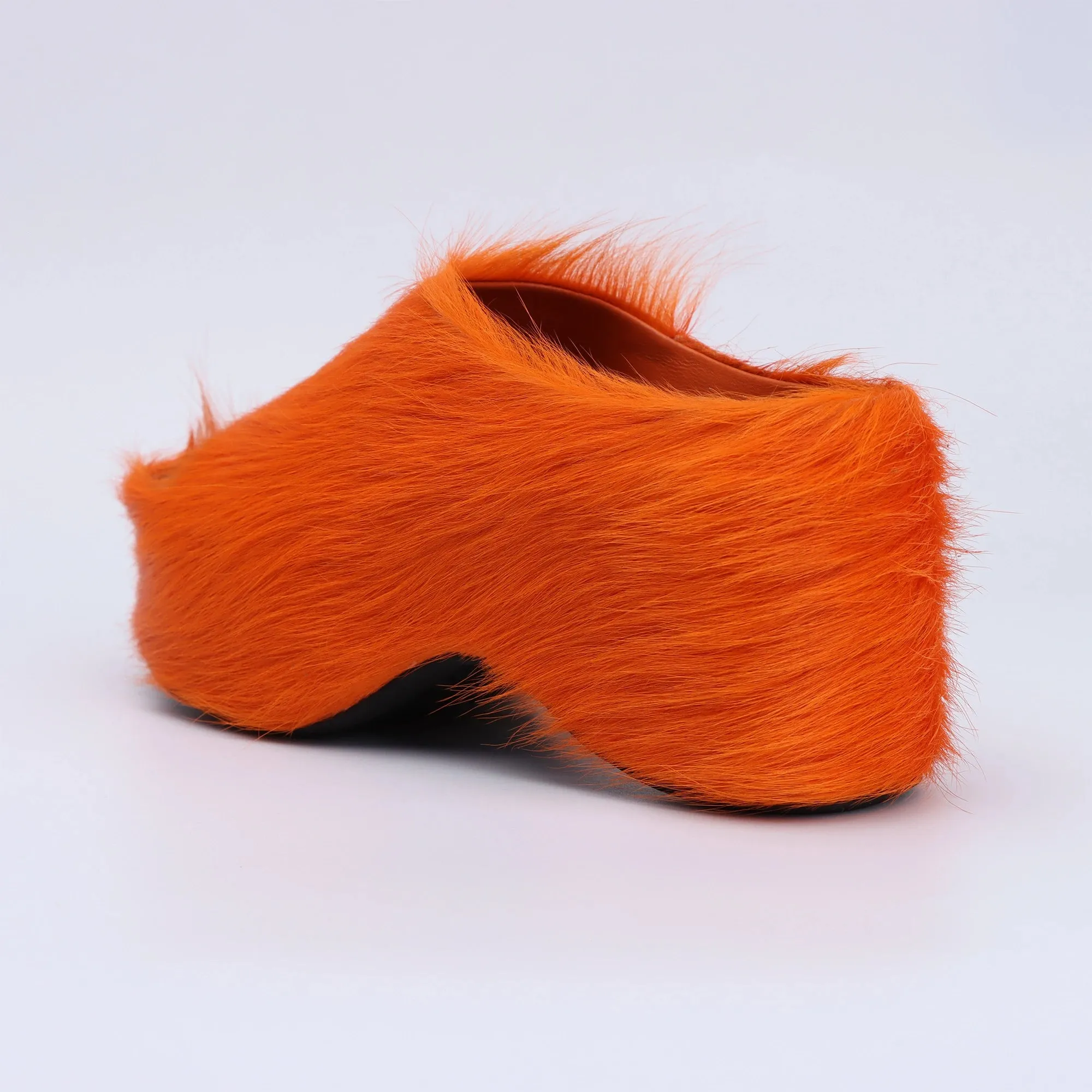 Designer Sandals Shoes Women Real Fur Platform Clogs Slides Sandals long Calf Hair Luxury Shoes Woman Designer Brand Casual Shoe
