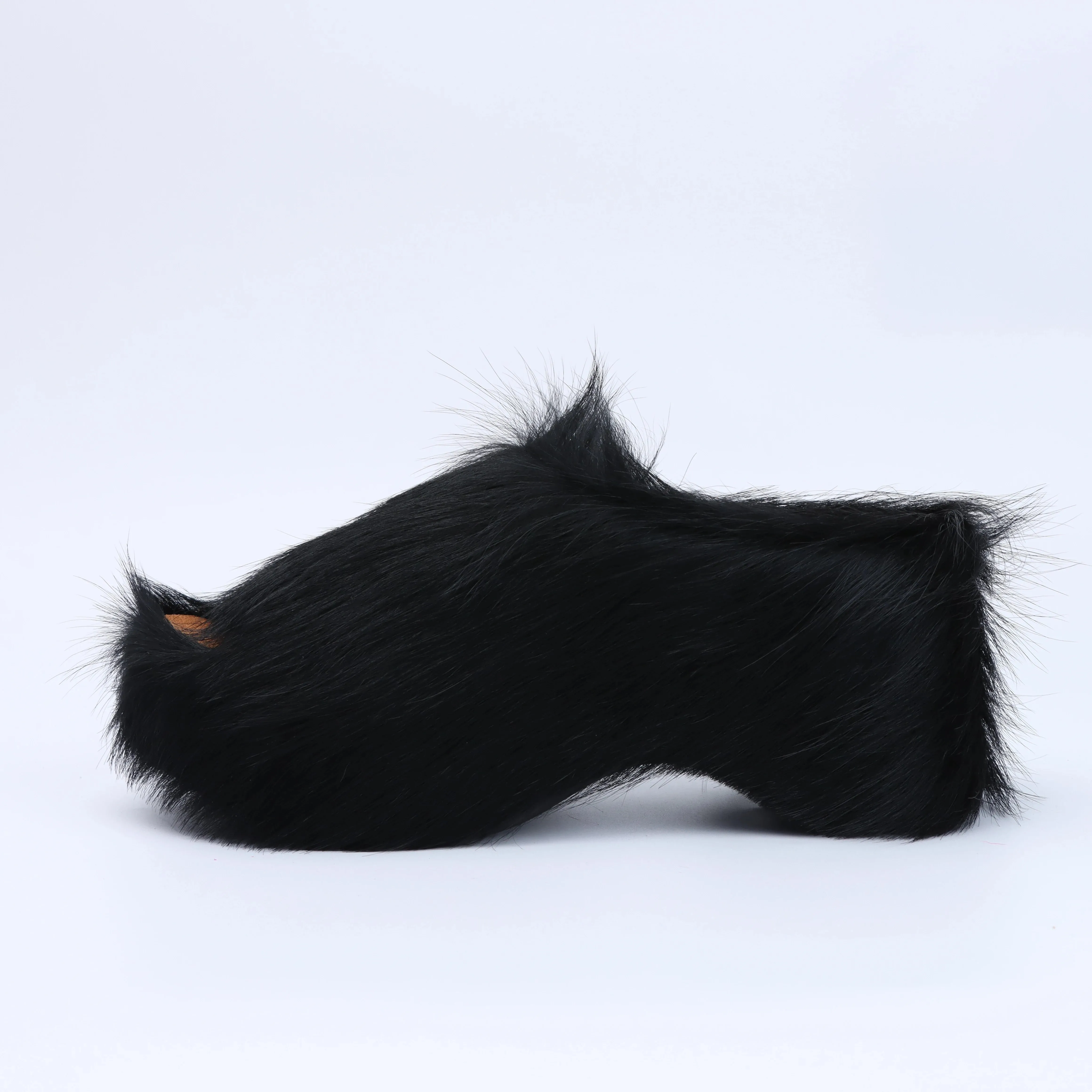 Designer Sandals Shoes Women Real Fur Platform Clogs Slides Sandals long Calf Hair Luxury Shoes Woman Designer Brand Casual Shoe