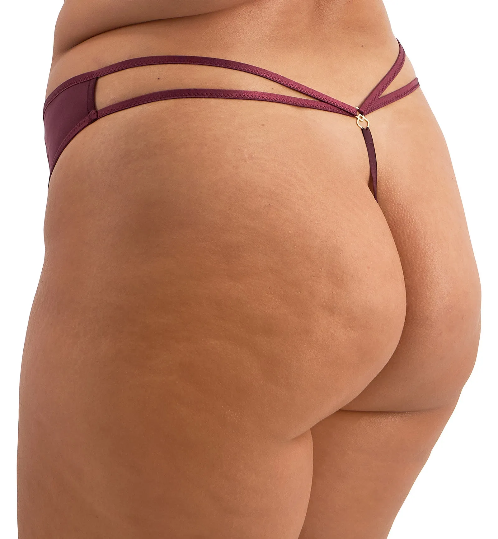 Elomi Sachi Matching Strappy Thong (4367) - Cabernet