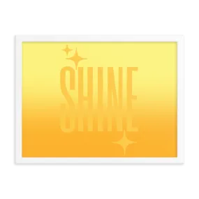 Framed Shine Ghost Text Poster