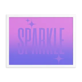 Framed Sparkle Ghost Text Poster