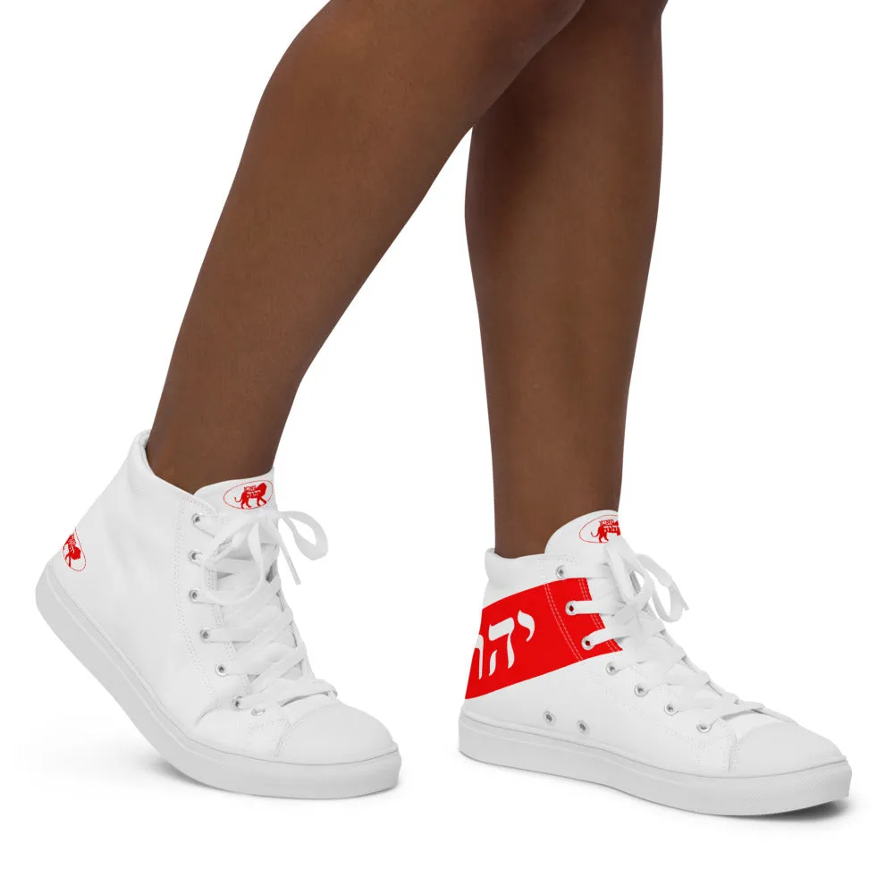 King YAHWEH Signature 2.0 Women’s High Top Canvas Shoes (Red)