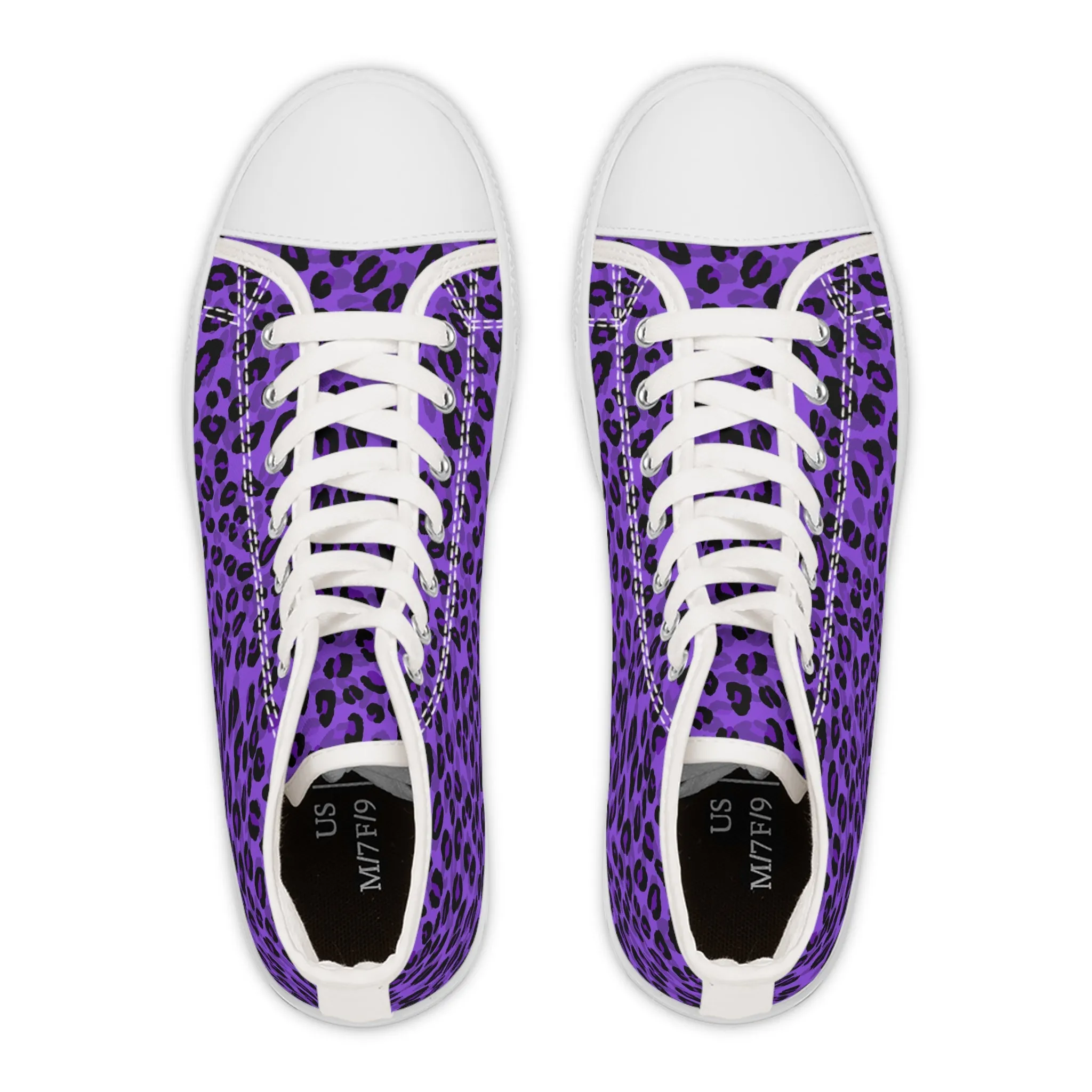 Lila Leoparden-High-Top-Sneaker für Damen – Stylisch & Fun