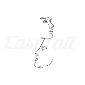 Minimal Faces - Temporary Tattoo