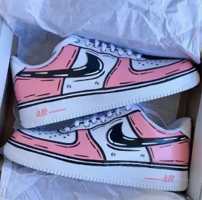 Pink Cartoon Custom Air Force 1
