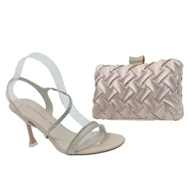 Taiyu Endless Love Rhinestone Strappy Heel & Clutch Bag Set